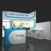10x10 Custom Wood Exhibits with one side wall-2