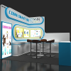 10x10 Custom Wood Exhibits with one side wall-3